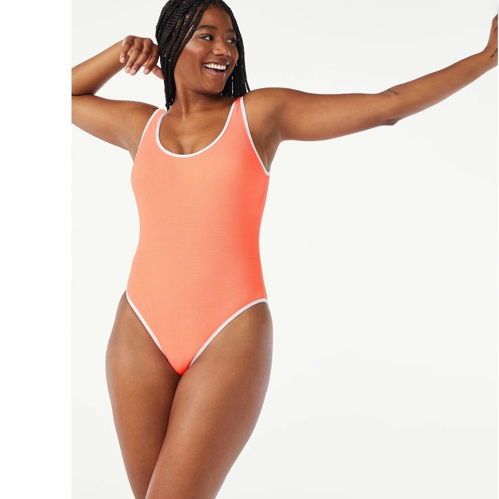NWT Love & Sports Pique Tank One-Piece Swimsuit M (8/10)